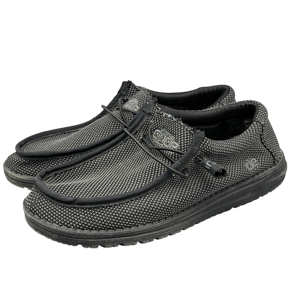 Hey Dude Wally L Sox Loafers Men 9 Stretch Knit Lightweight Casual Slip On Shoes